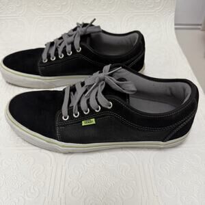 Vans Chukka Low Black Neon Lime Men's Skate Shoes Size 12 ~ EUC